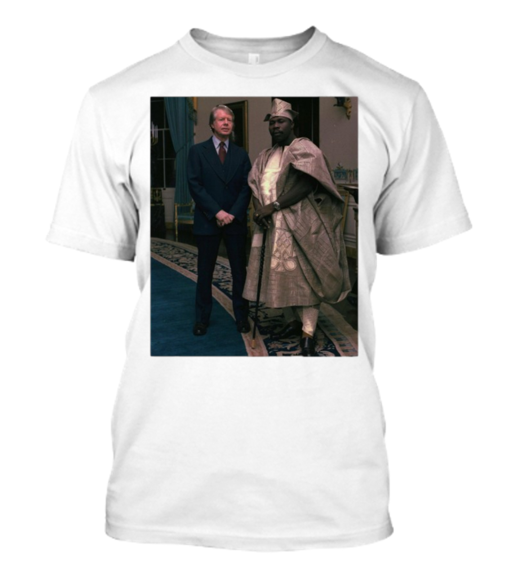 Jimmy Carter Meeting Nigerian President Traditional Attire T-Shirt