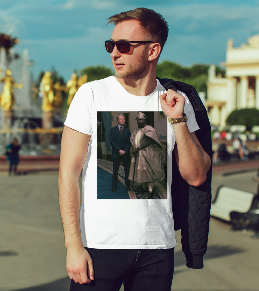 Jimmy Carter Meeting Nigerian President Traditional Attire T-Shirt