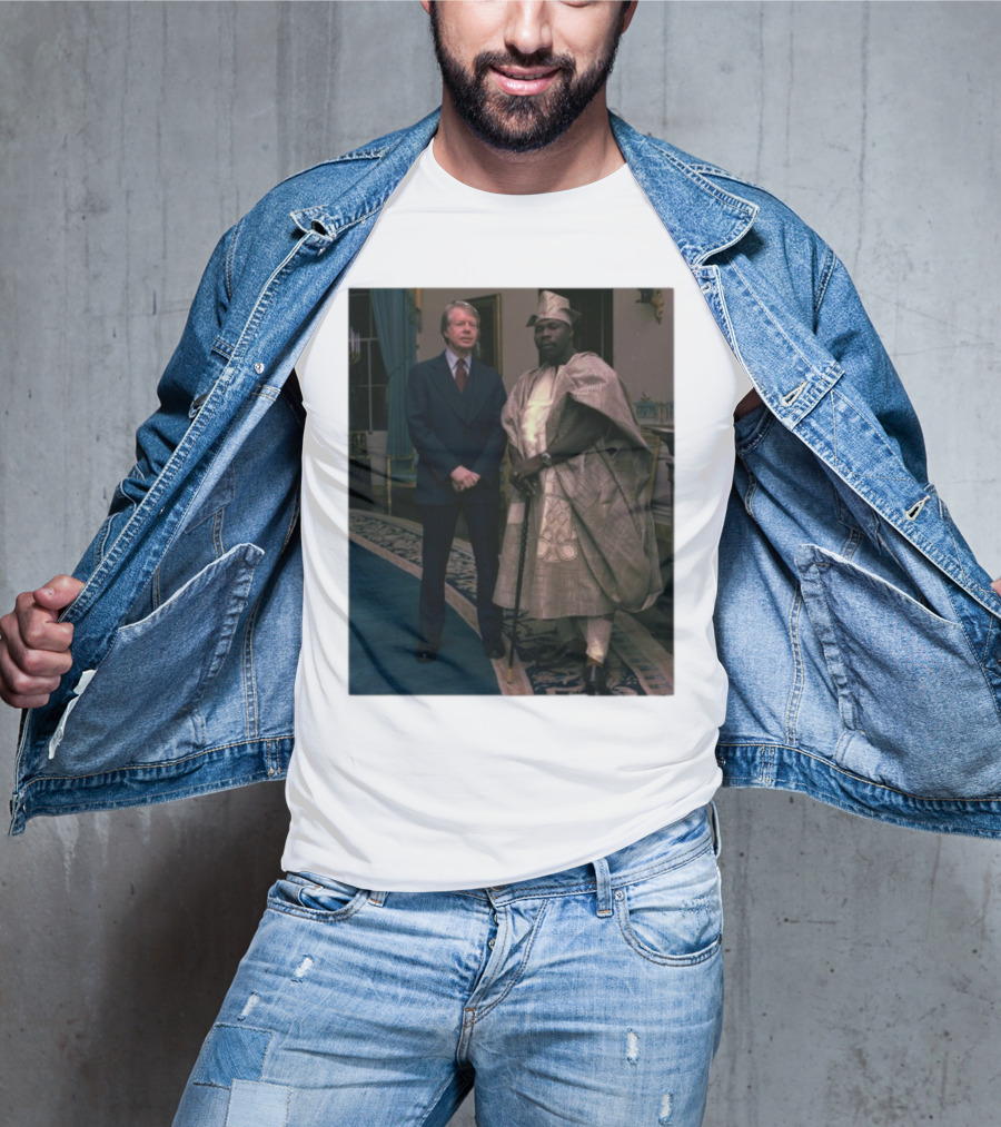 Jimmy Carter Meeting Nigerian President Traditional Attire T-Shirt