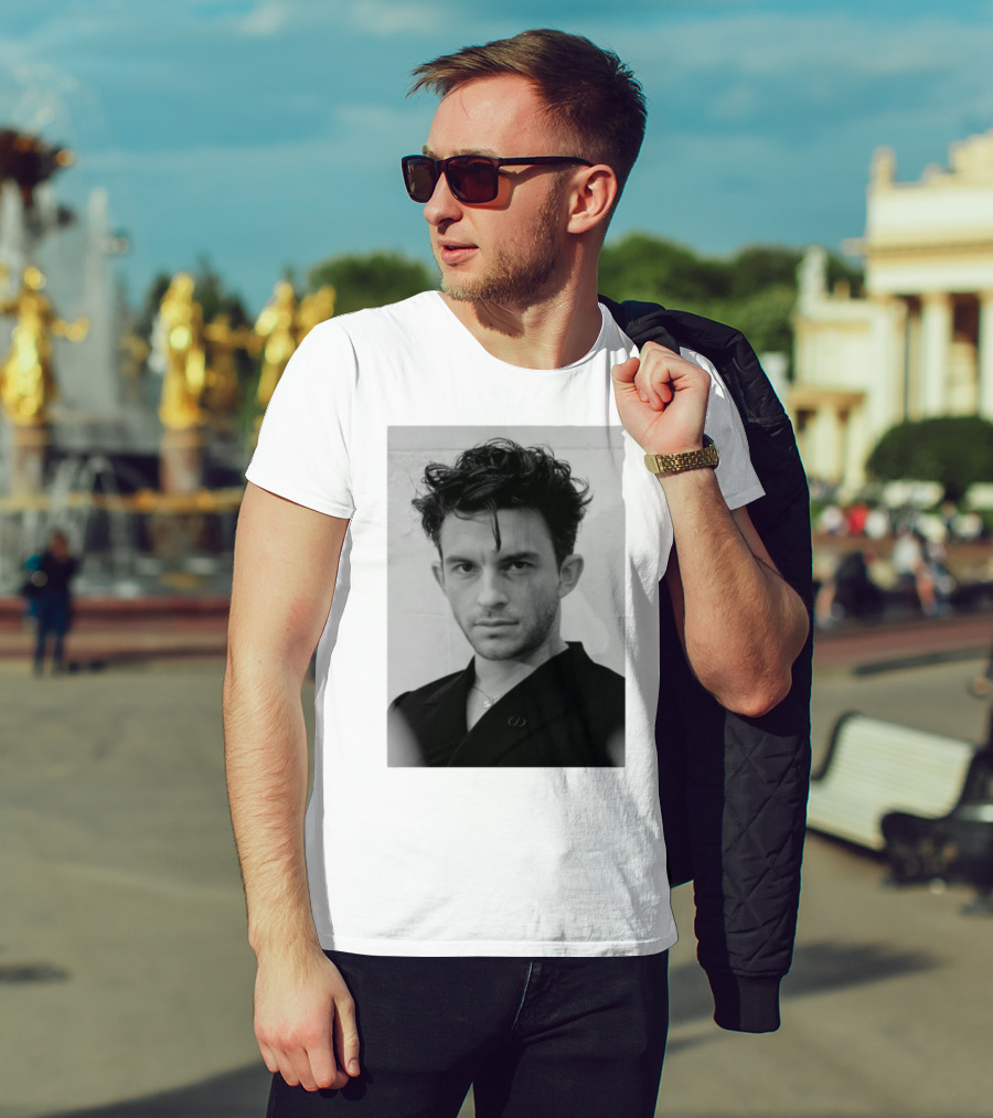Jonathan Bailey Black And White Photography Portrait T-Shirt