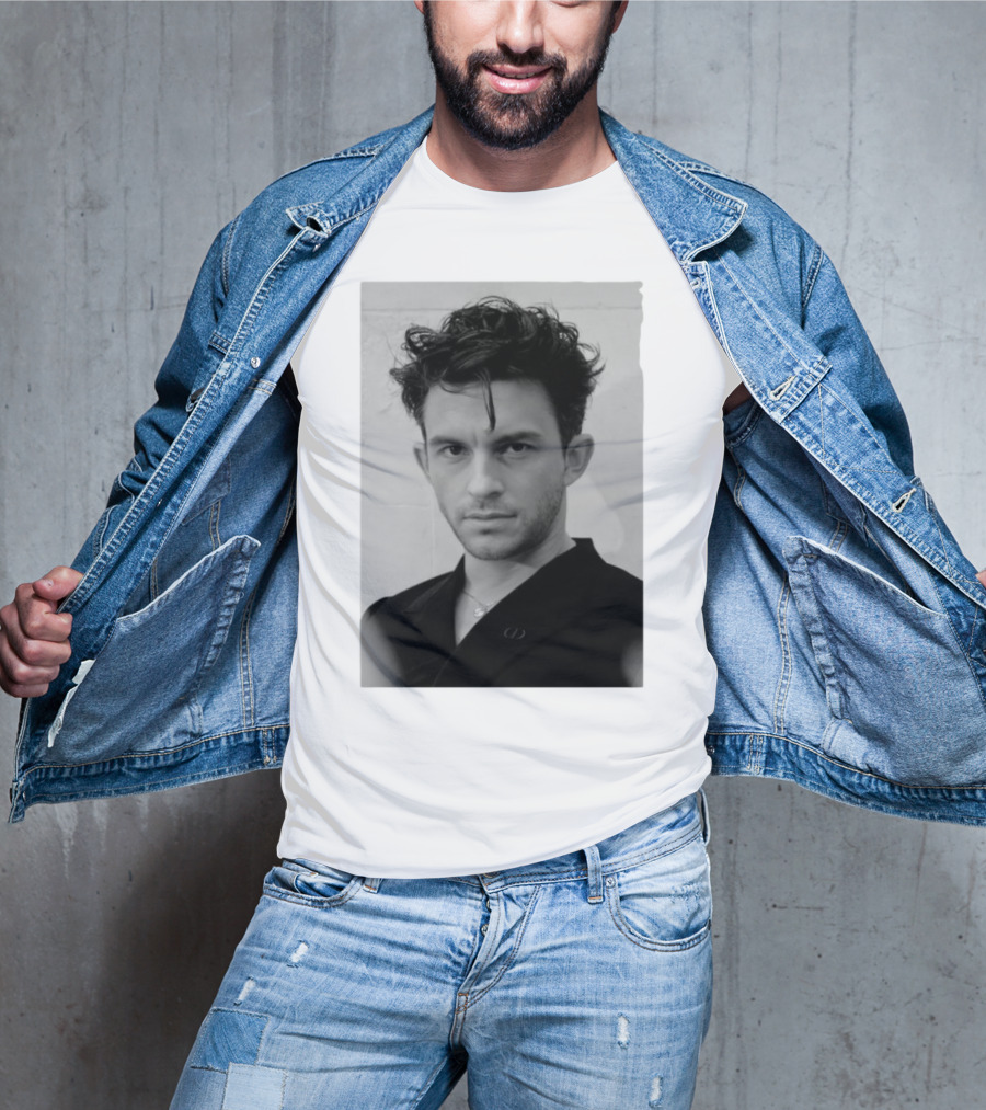 Jonathan Bailey Black And White Photography Portrait T-Shirt