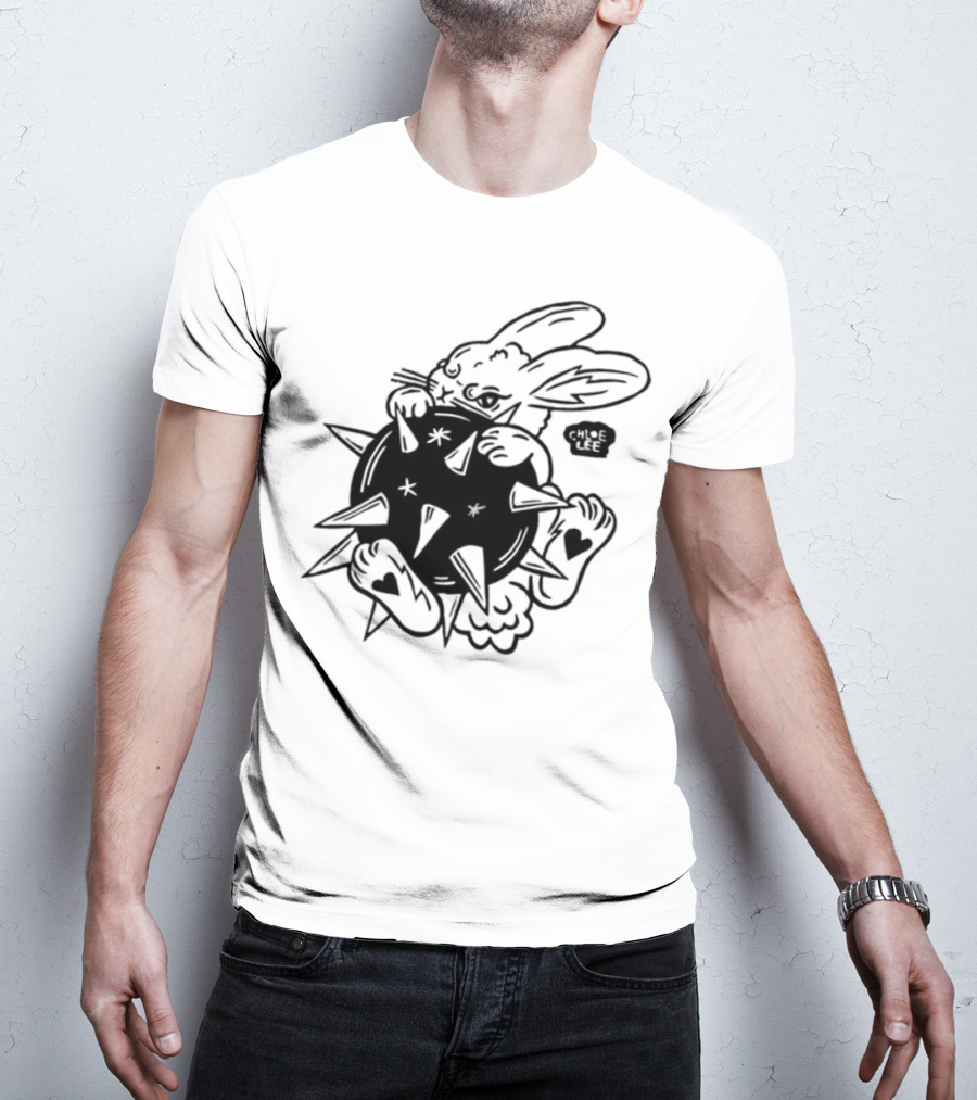 Morningstar Bunny Spiked Star Rabbit Design T-Shirt