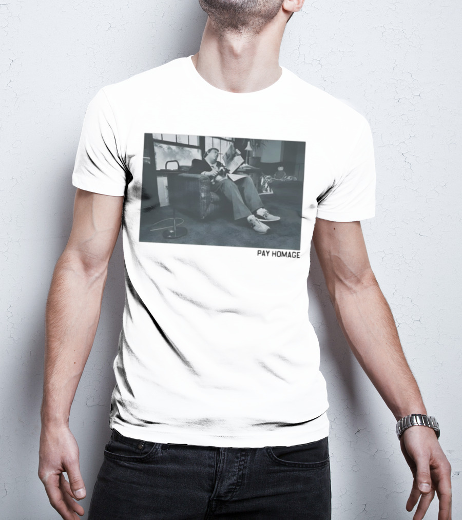 John Candy Relaxing In Comfy Chair Reading In Classic Setting T-Shirt