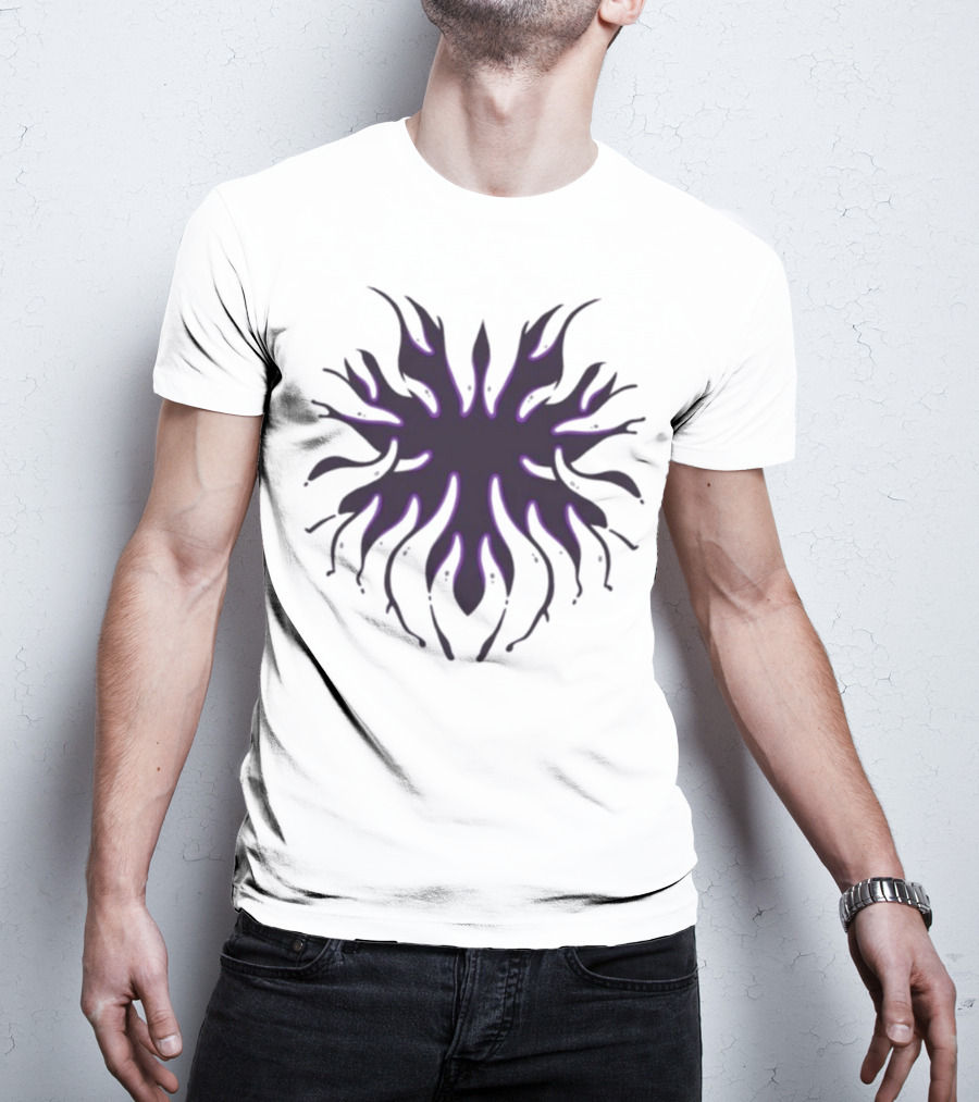 Kinetic Games Prestige IX Purple Abstract Flame Symbol T-Shirt