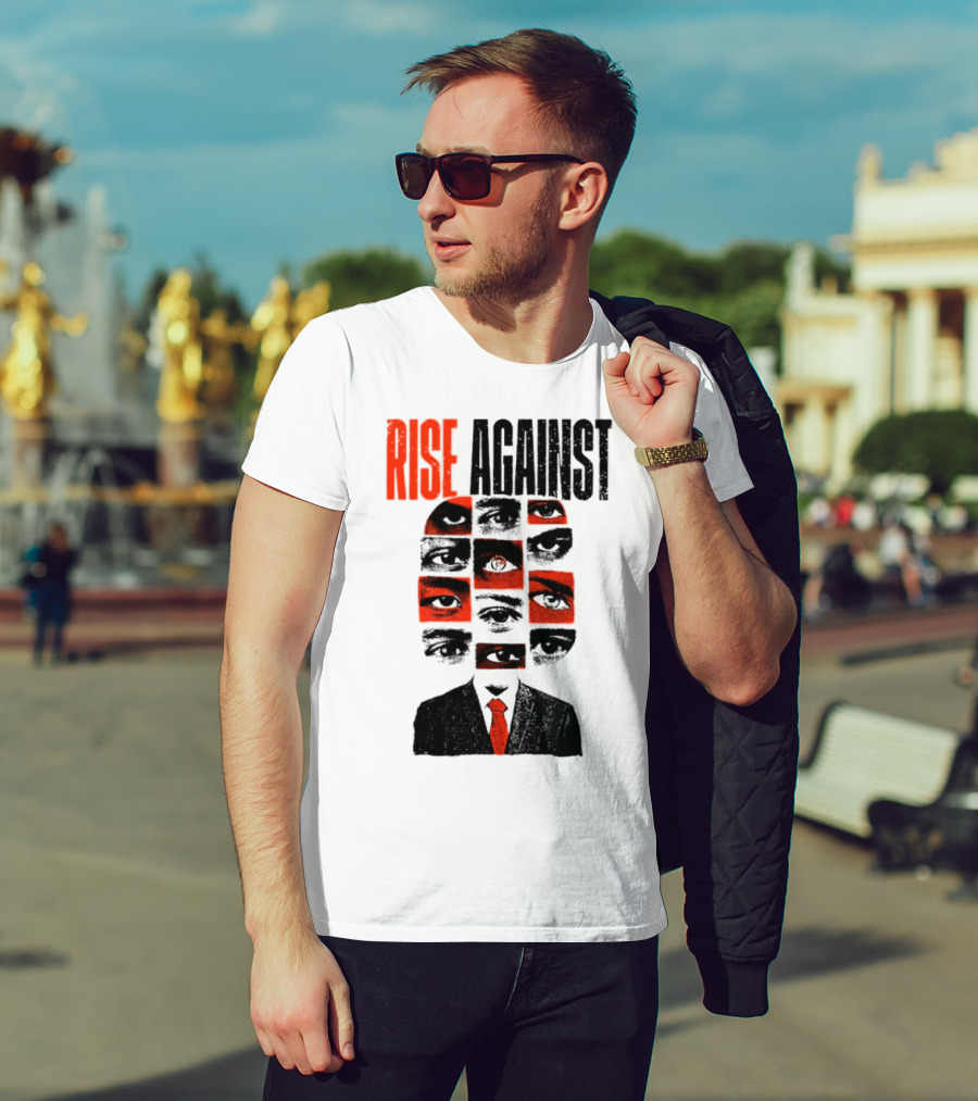 Rise Against Big Brother Surveillance Eyes Suit T-Shirt