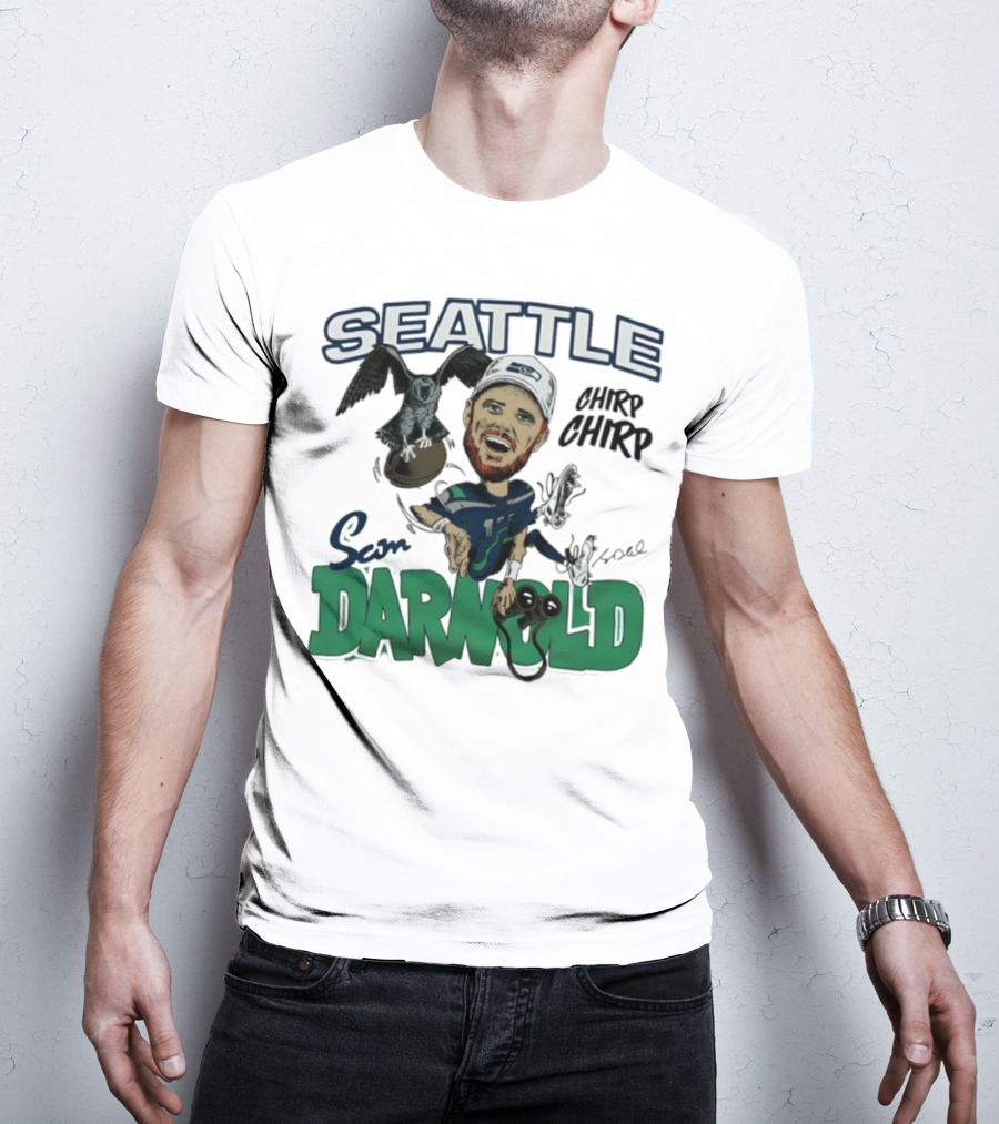 Seattle Seahawks Sam Darnold Chirp Chirp Signature T-Shirt