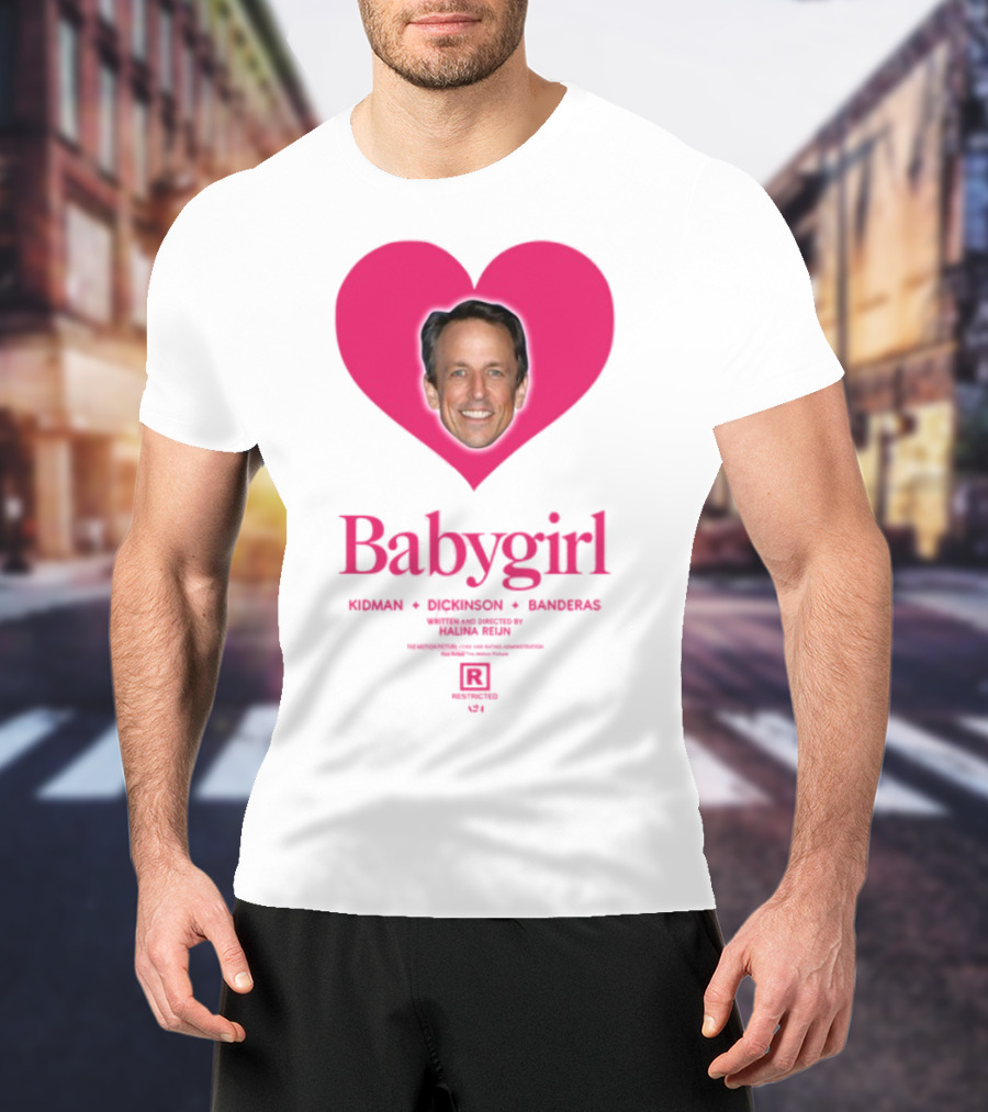 Seth Meyers Babygirl Heart Design T-Shirt