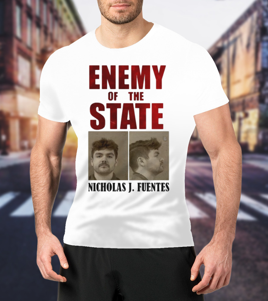 Enemy Of The State Nicholas J Fuentes Shot Image T-Shirt