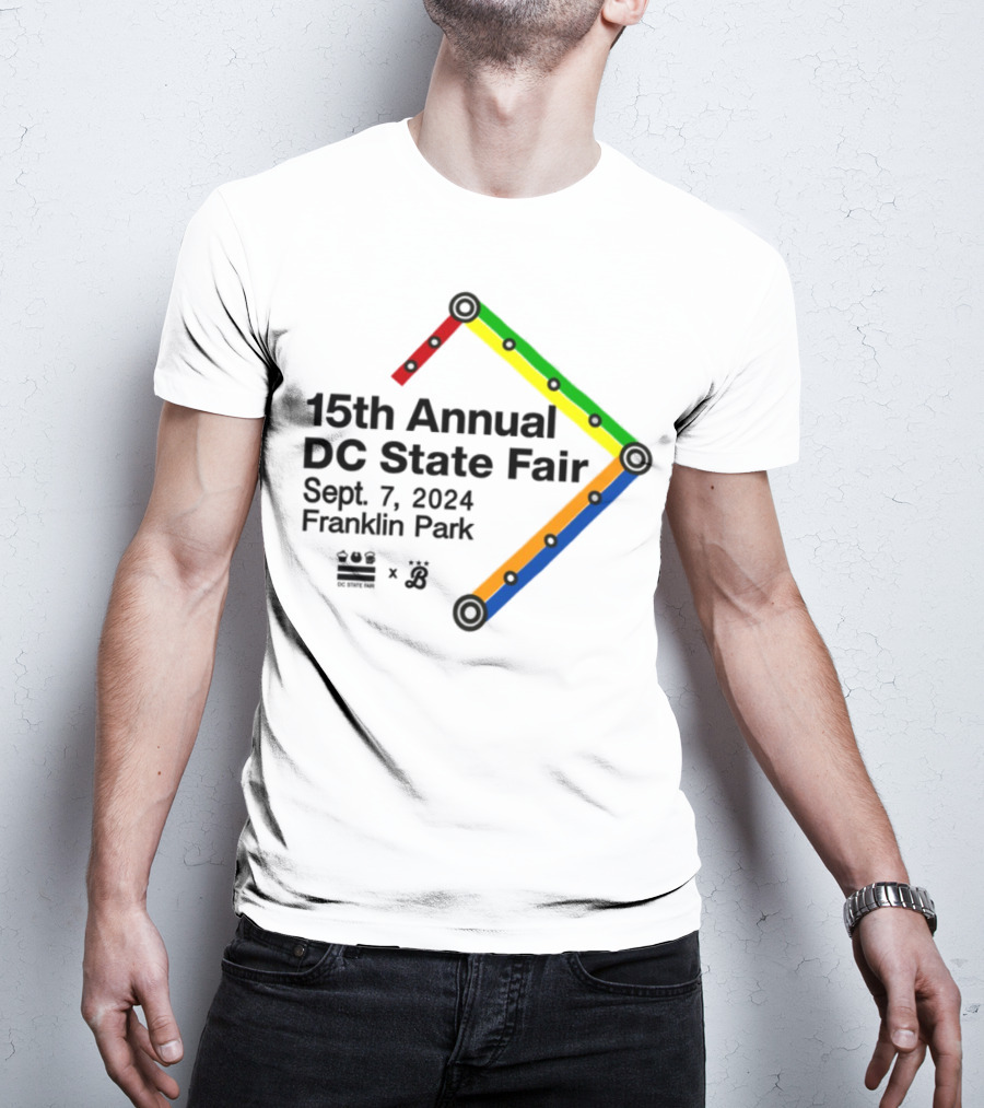15th Annual DC State Fair Sept 7 2024 Franklin Park Metro Themed Design T-Shirt