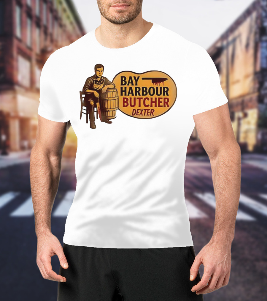 Bay Harbour Butcher Dexter Barrel Dark Vintage Style T-Shirt