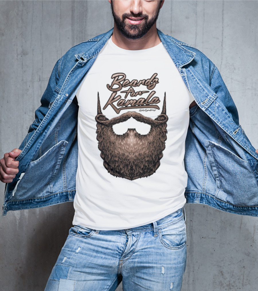 Beards For Kamala Philly Publicist Facial Hair Design T-Shirt