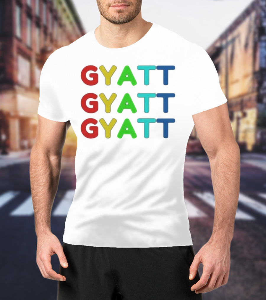 Benjixscarlett Gyatt Multicolor T-Shirt