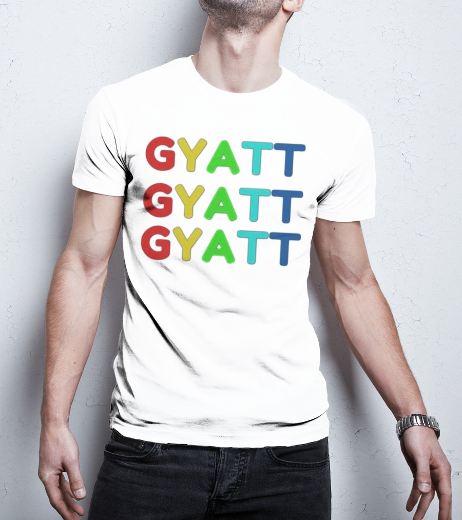 Benjixscarlett Gyatt Multicolor T-Shirt