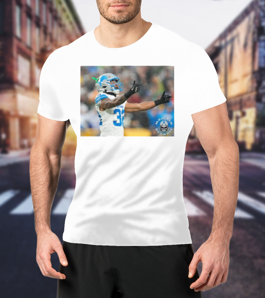 Detroit Lions Brian Branch Made In Detroit Football Celebration T-Shirt