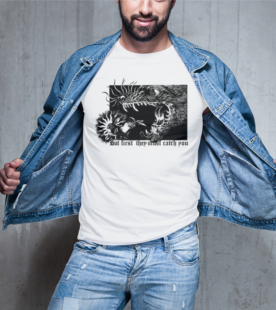 But First They Must Catch You Rabbit And Wolf Artful Chase T-Shirt