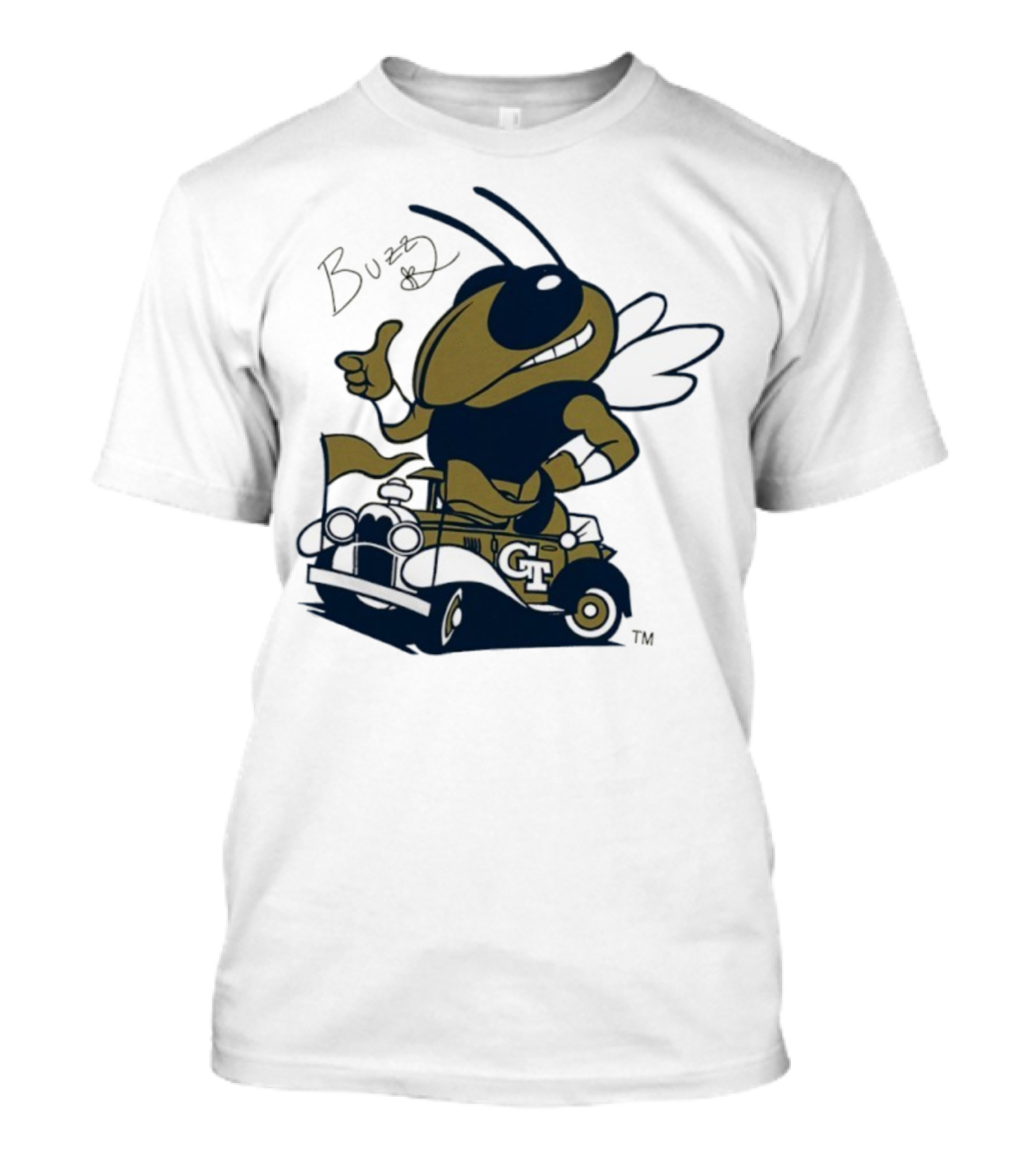 Buzz Georgia Tech Yellow Jacket GT Vintage Car Icon T-Shirt