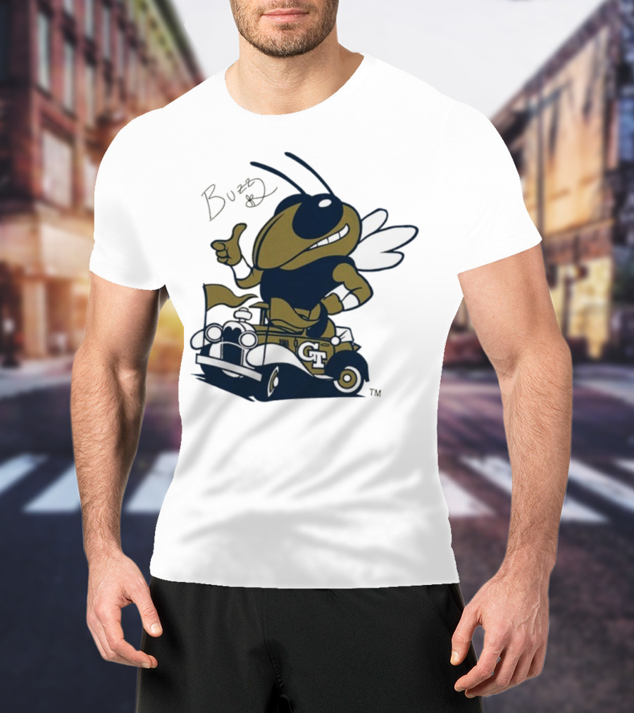 Buzz Georgia Tech Yellow Jacket GT Vintage Car Icon T-Shirt