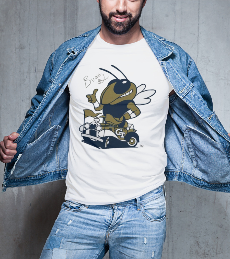 Buzz Georgia Tech Yellow Jacket GT Vintage Car Icon T-Shirt