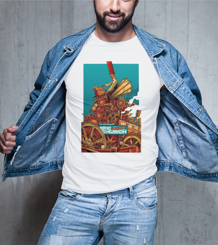 Eric Church The Outsiders Revival Tour Grand Rapids Oct 10 2025 Take The Machine T-Shirt