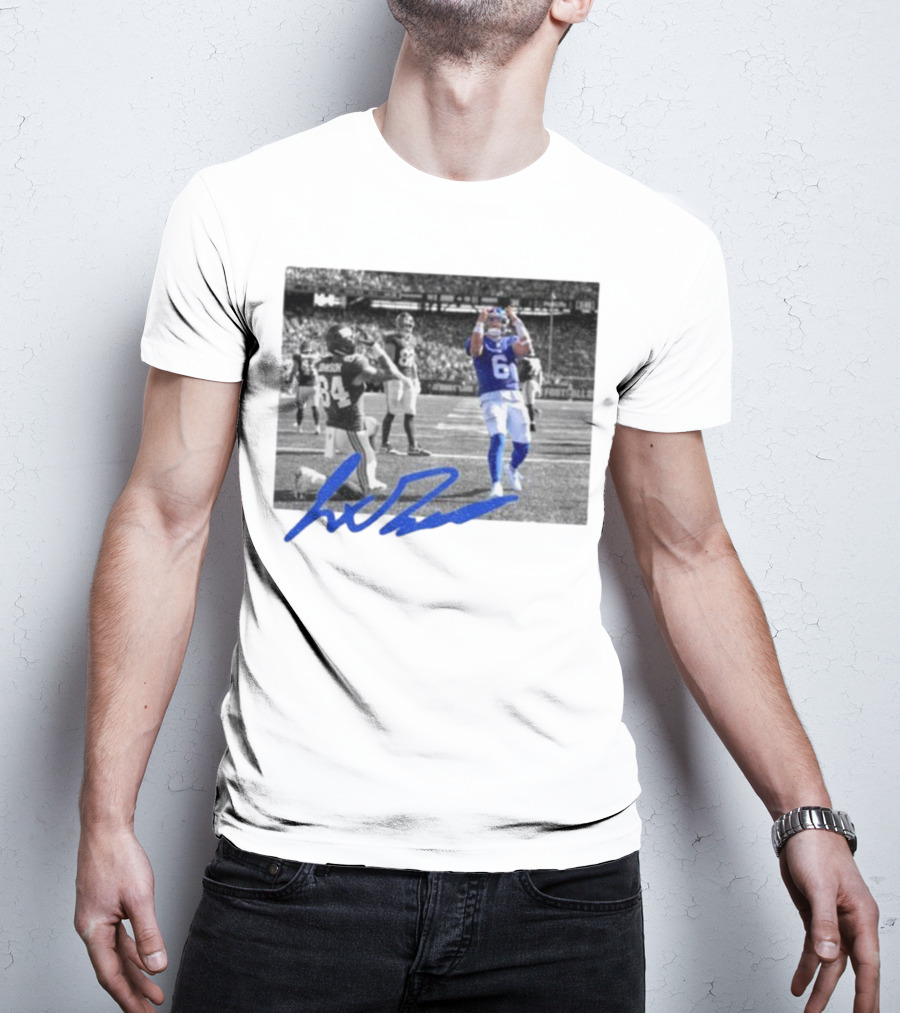 Jaxson Dart Touchdown Celebration New York Football Fan 84 Signature T-Shirt