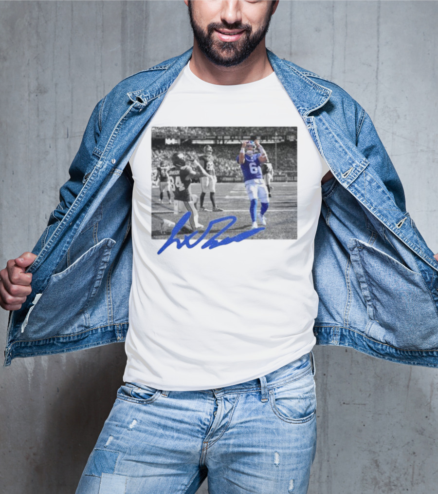 Jaxson Dart Touchdown Celebration New York Football Fan 84 Signature T-Shirt