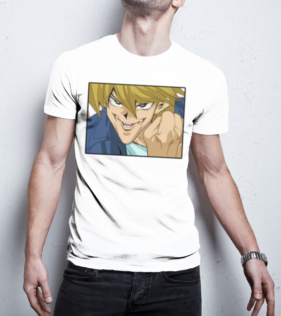 Joey Wheeler Anime Character Fist Pump Enthusiastic Expression T-Shirt