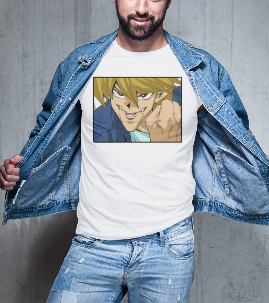 Joey Wheeler Anime Character Fist Pump Enthusiastic Expression T-Shirt