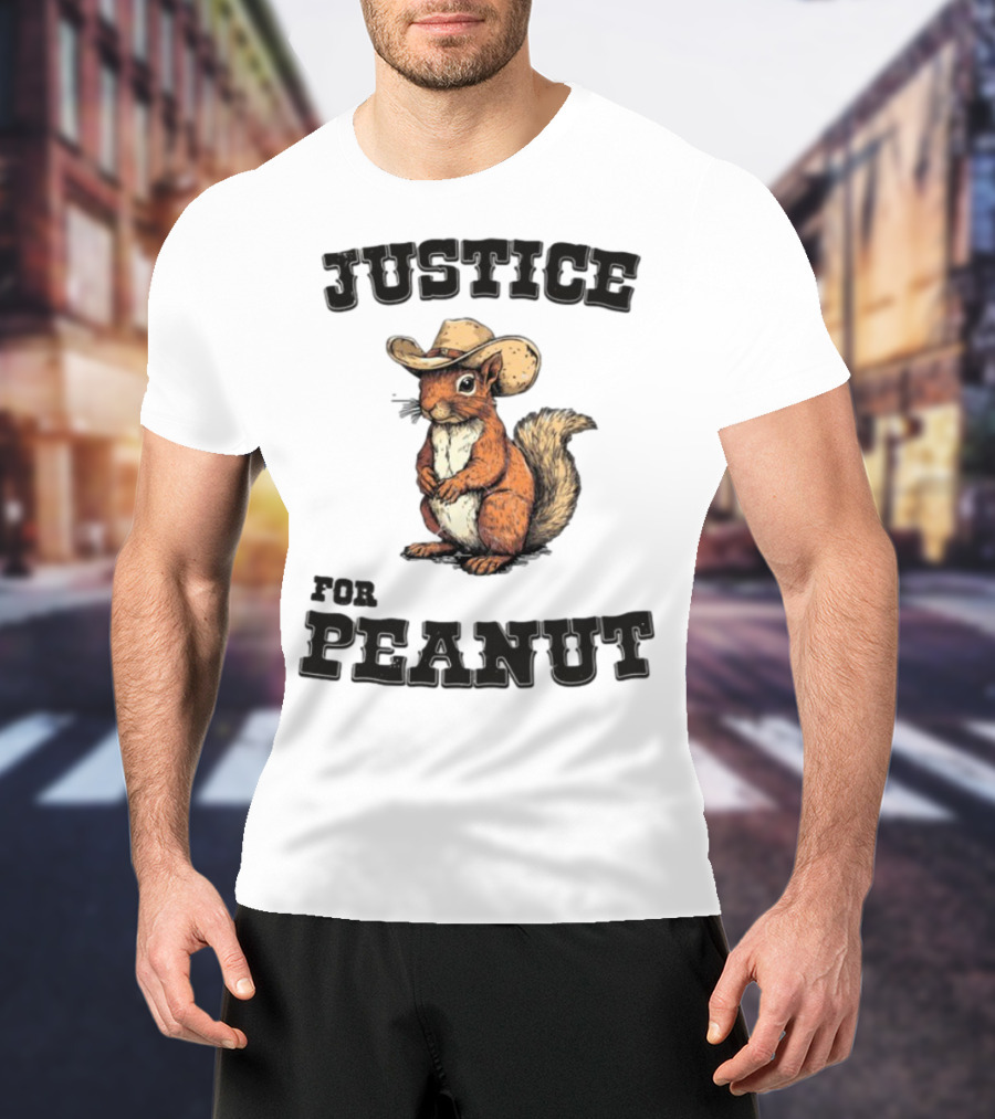 Justice For Peanut Cowboy Squirrel Limited Edition Alex Jones T-Shirt