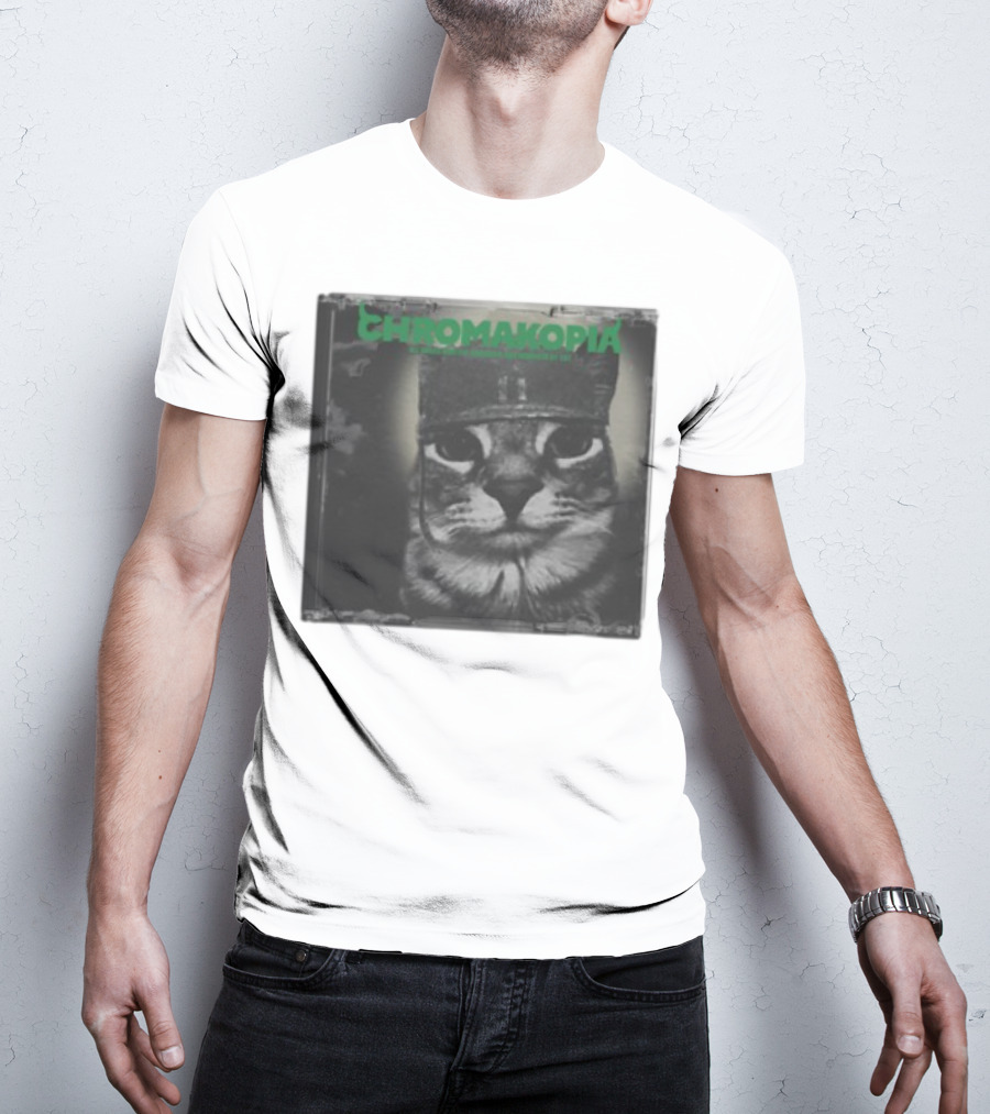 Chromakopia Cat In Military Cap Monochrome Limited Edition T-Shirt