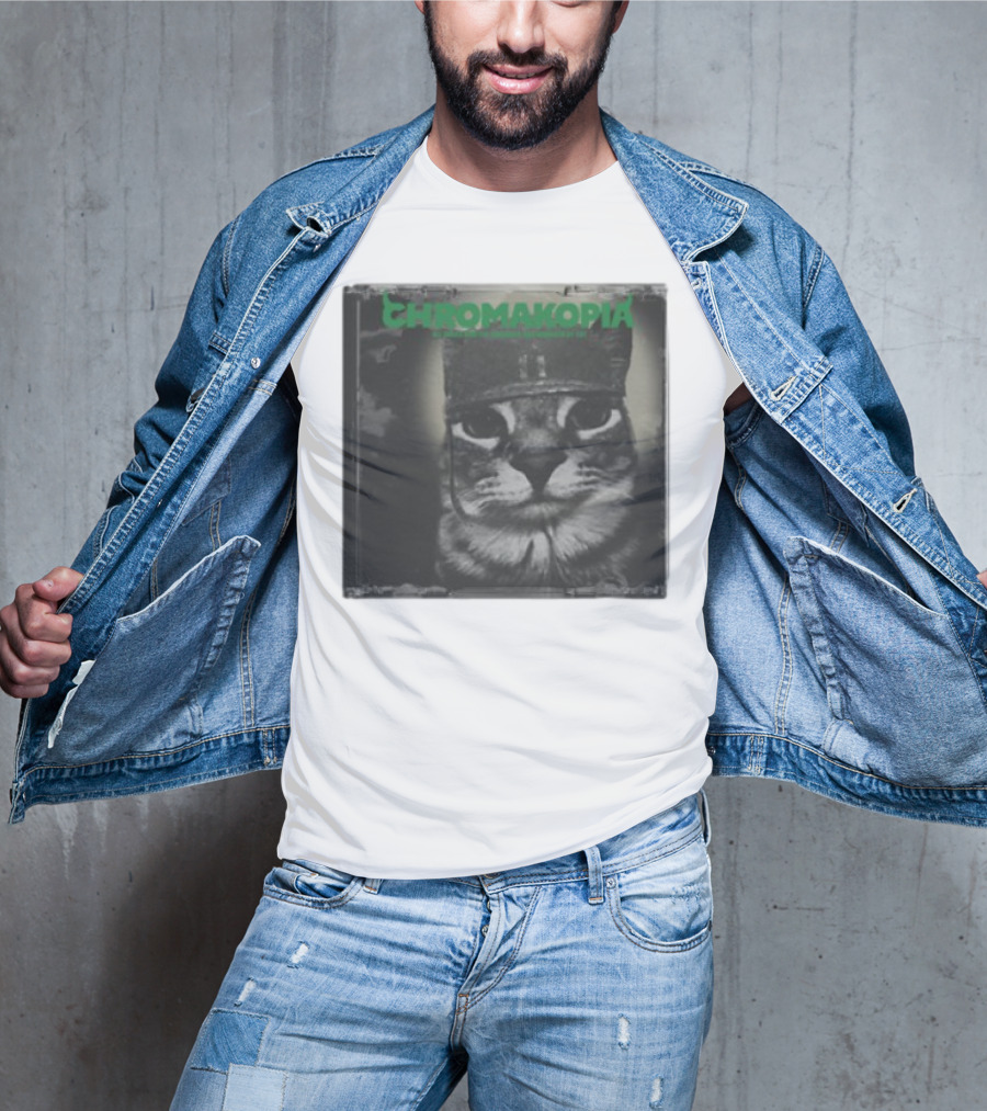 Chromakopia Cat In Military Cap Monochrome Limited Edition T-Shirt