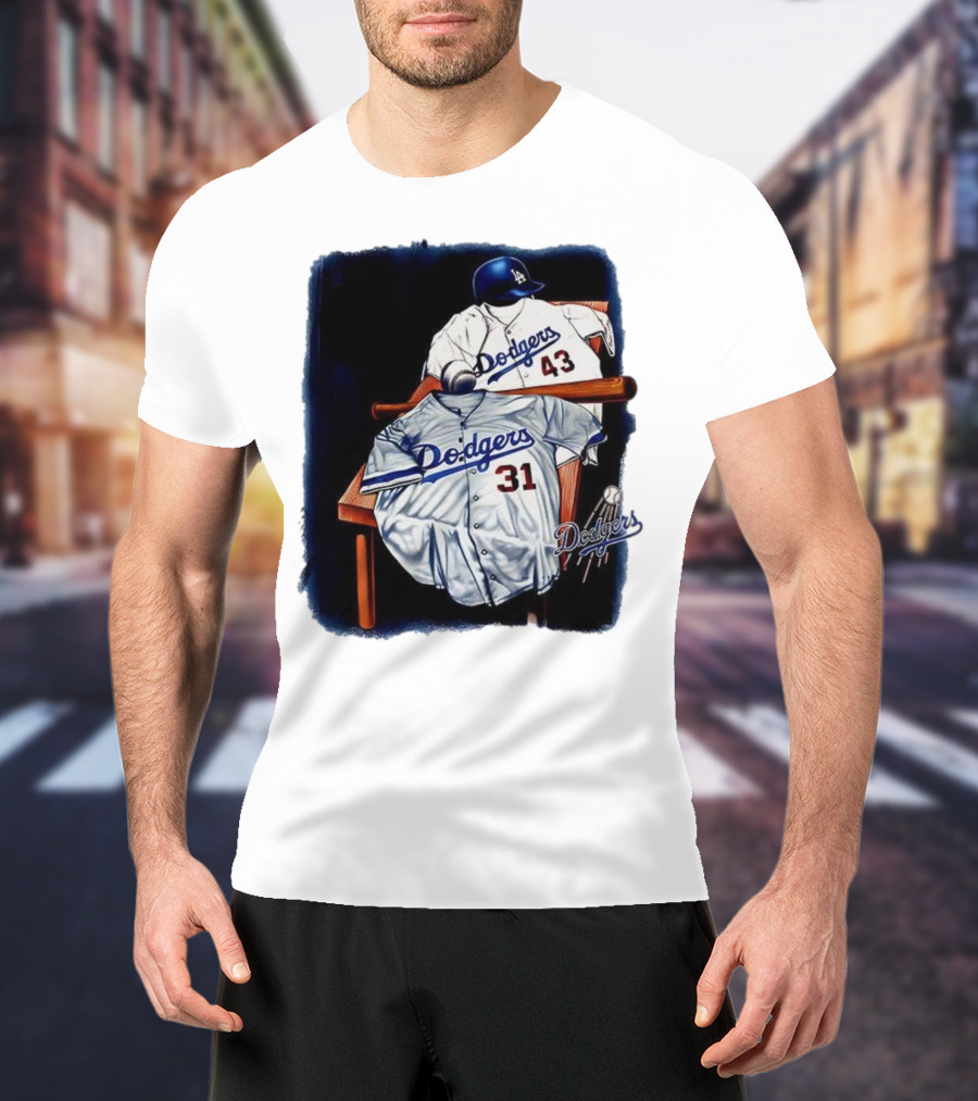 Los Angeles Dodgers 31 And 43 Baseball Jersey Vintage Collection T-Shirt