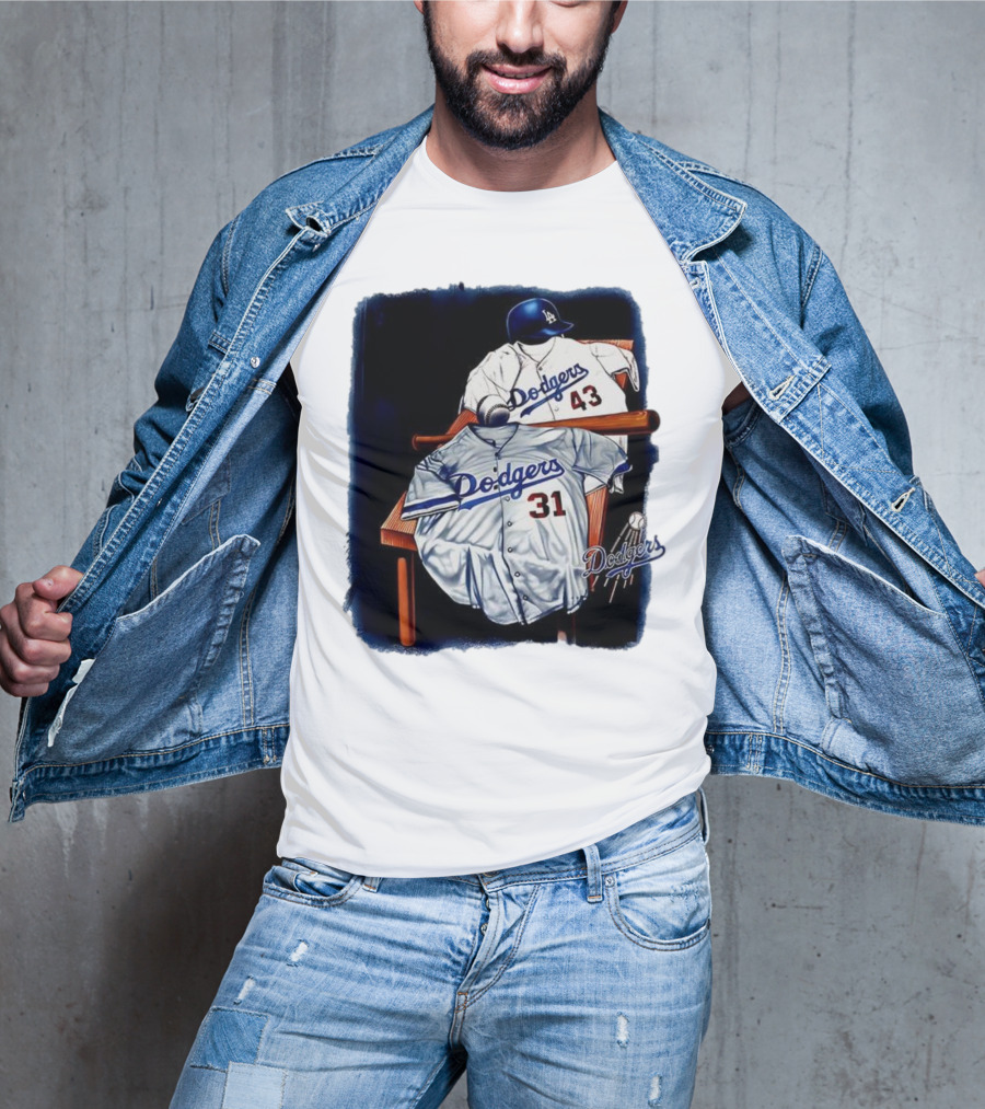 Los Angeles Dodgers 31 And 43 Baseball Jersey Vintage Collection T-Shirt