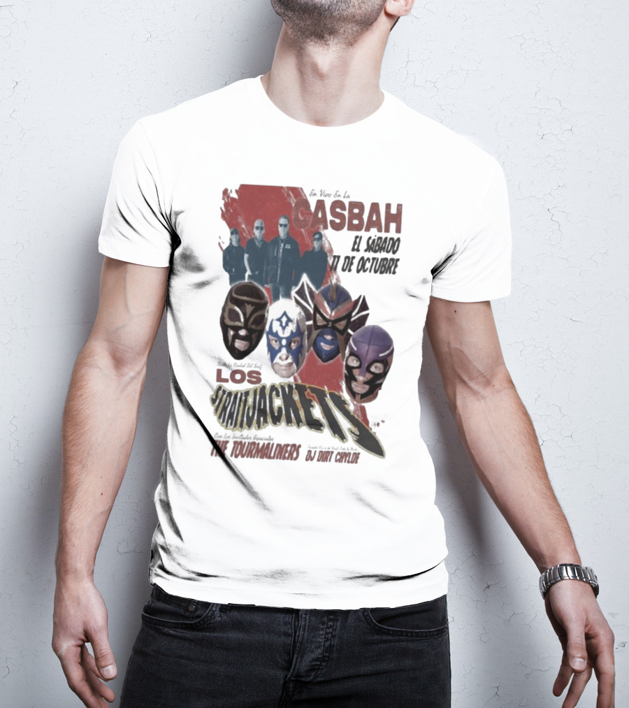 Los Straitjackets Y The Tourmaliners En Vivo El Sábado 11 De Octubre En Casbah San Diego T-Shirt