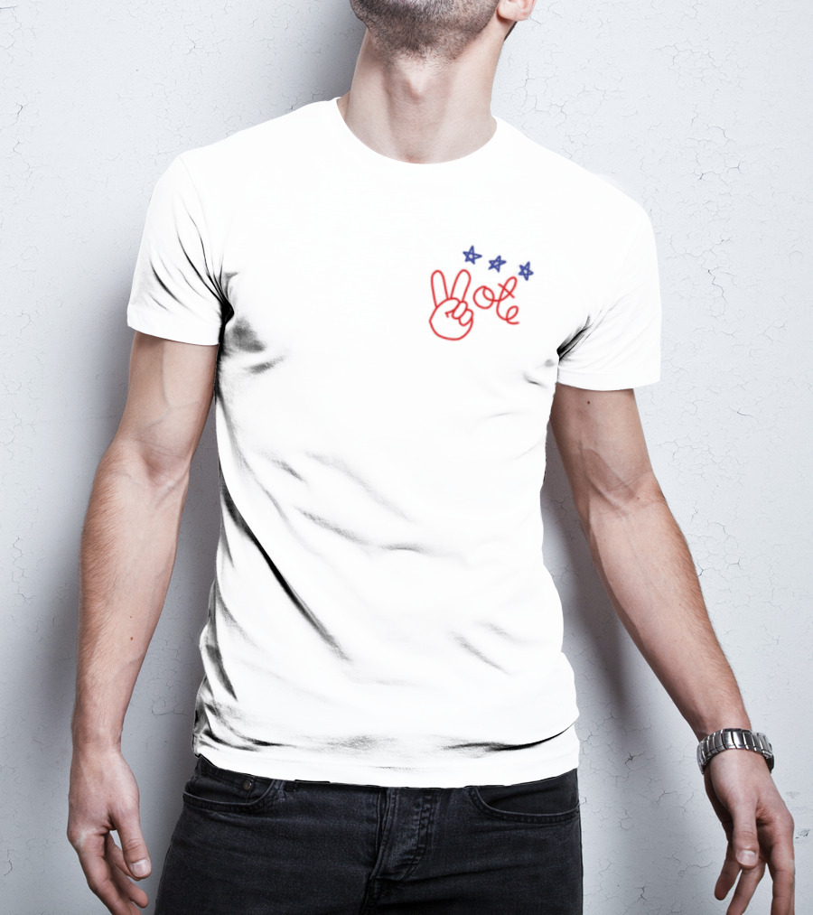 Nicolle Wallace Peace Hand Vote Stars T-Shirt