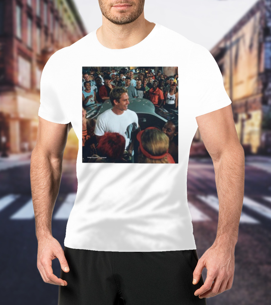 Paul Walker 51st Birthday Celebration Fast And Furious Scene T-Shirt