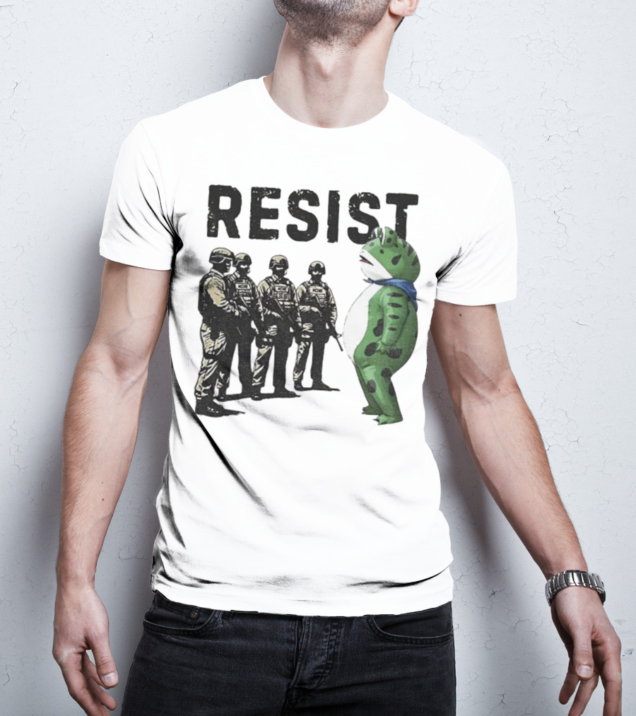 Portland Frog Resist Anti Fascism Anti Trump Protest Graphic T-Shirt