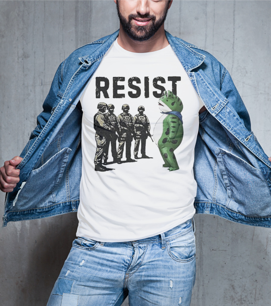 Portland Frog Resist Anti Fascism Anti Trump Protest Graphic T-Shirt