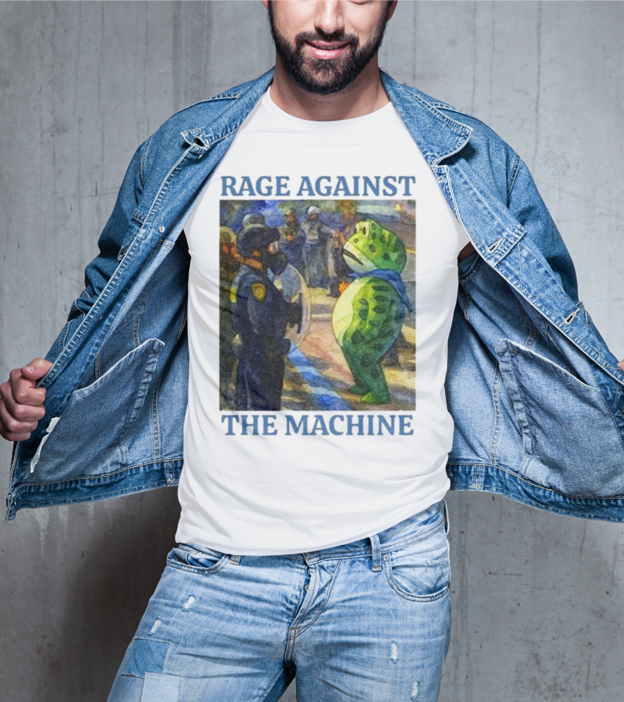 Rage Against The Machine Portland Frog Protest Scene T-Shirt