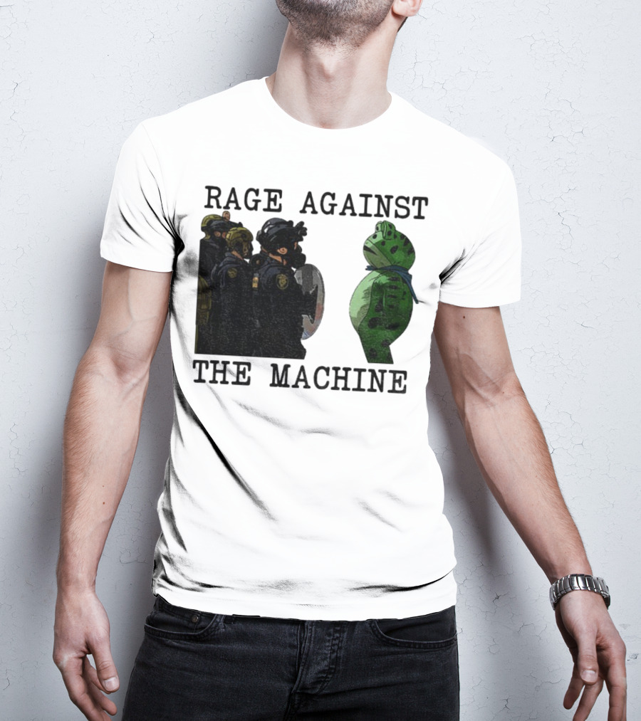 Rage Against The Machine Portland Frog Protest Poland 2025 Political T-Shirt