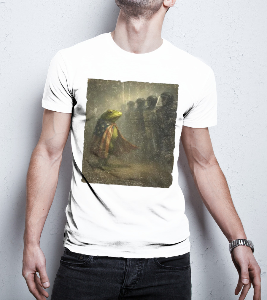 Portland Frog American Flag Protest Against Riot Police Equality T-Shirt
