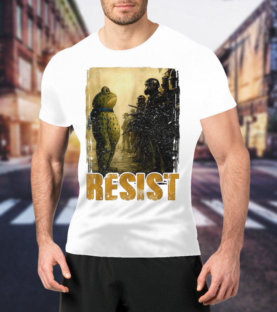 Resist Portland Protest Frog Standoff With Riot Police T-Shirt