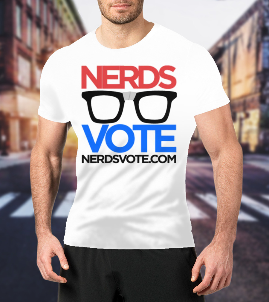 NERDSVOTE Steve Blum Collaboration Nerds Vote Initiative T-Shirt