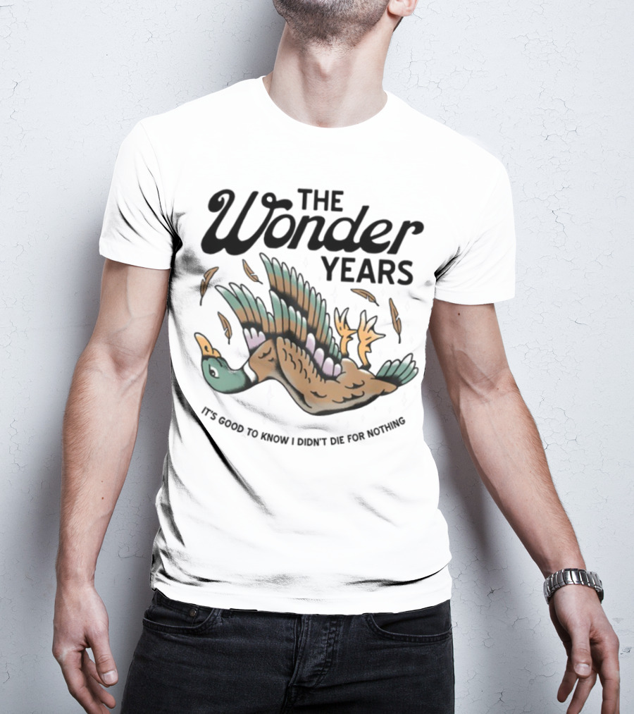 The Wonder Years Mallard Flying Feathers Falling Design T-Shirt