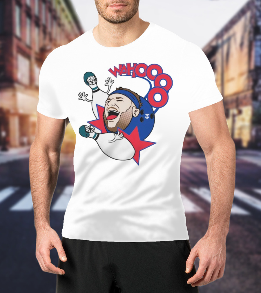 Wahooo Bowling Philadelphia Eagles New York Giants Football Face Off T-Shirt