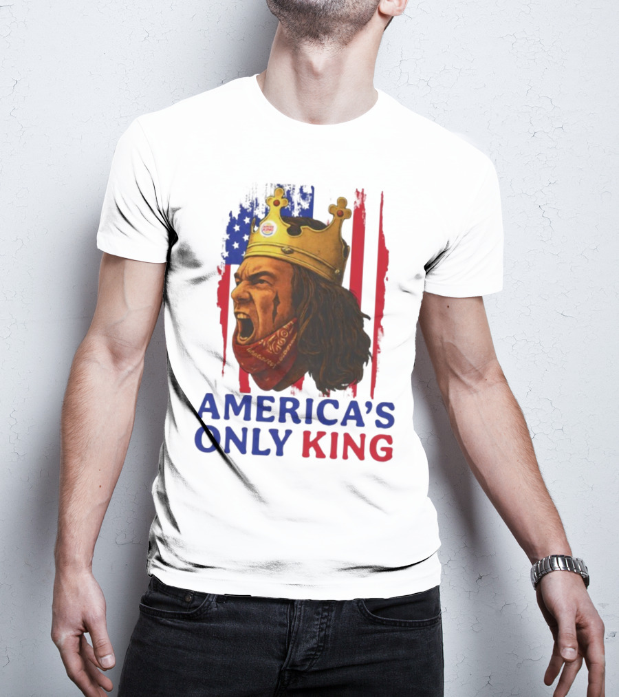 America's Only King Burger King Crown USA Theme T-Shirt