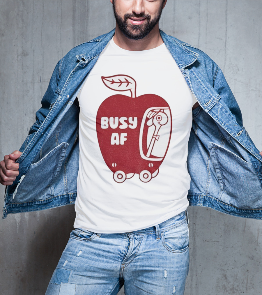 Busy AF Apple Scooter T-Shirt
