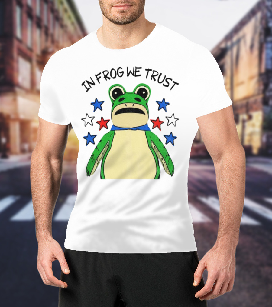 In Frog We Trust Portland Protest Frog Stars T-Shirt