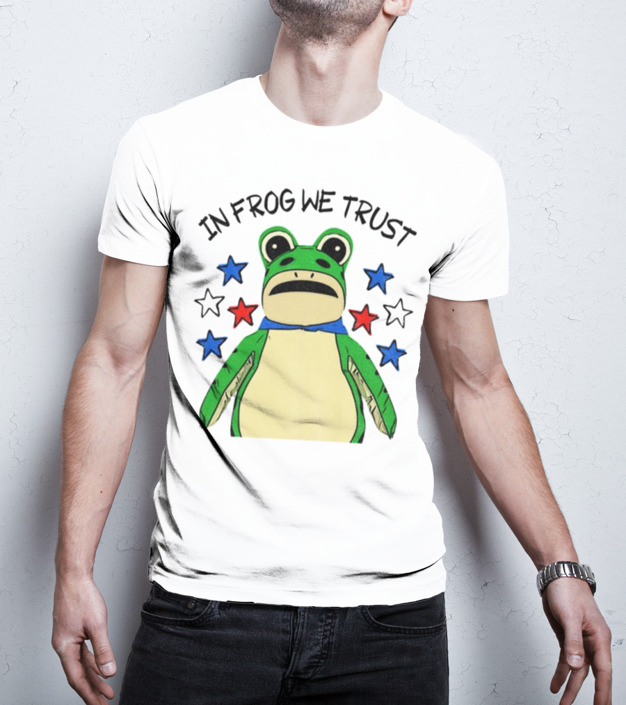 In Frog We Trust Portland Protest Frog Stars T-Shirt