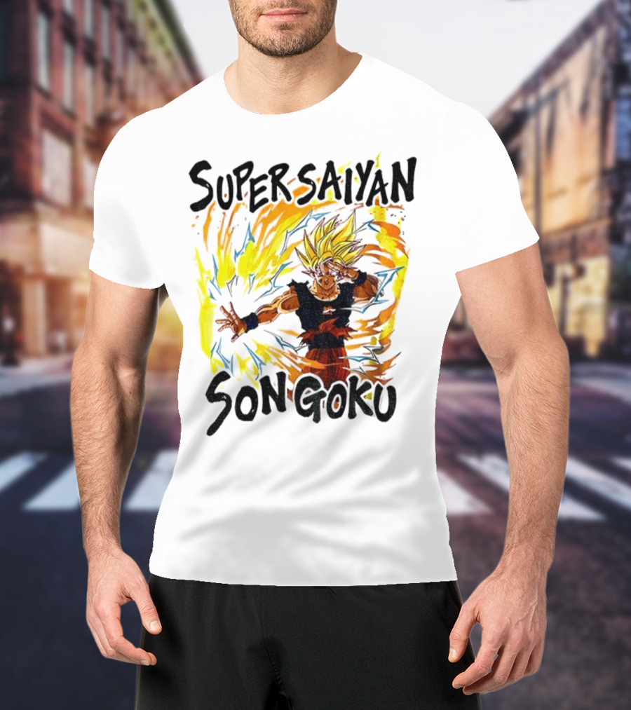 Super Saiyan Son Goku Dragon Ball Flame Aura T-Shirt