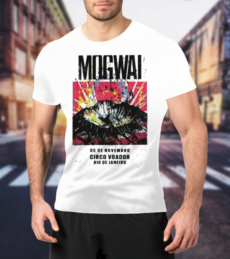 Mogwai Live Circo Voador Rio De Janeiro November 5 2025 Mountain Splash Art T-Shirt